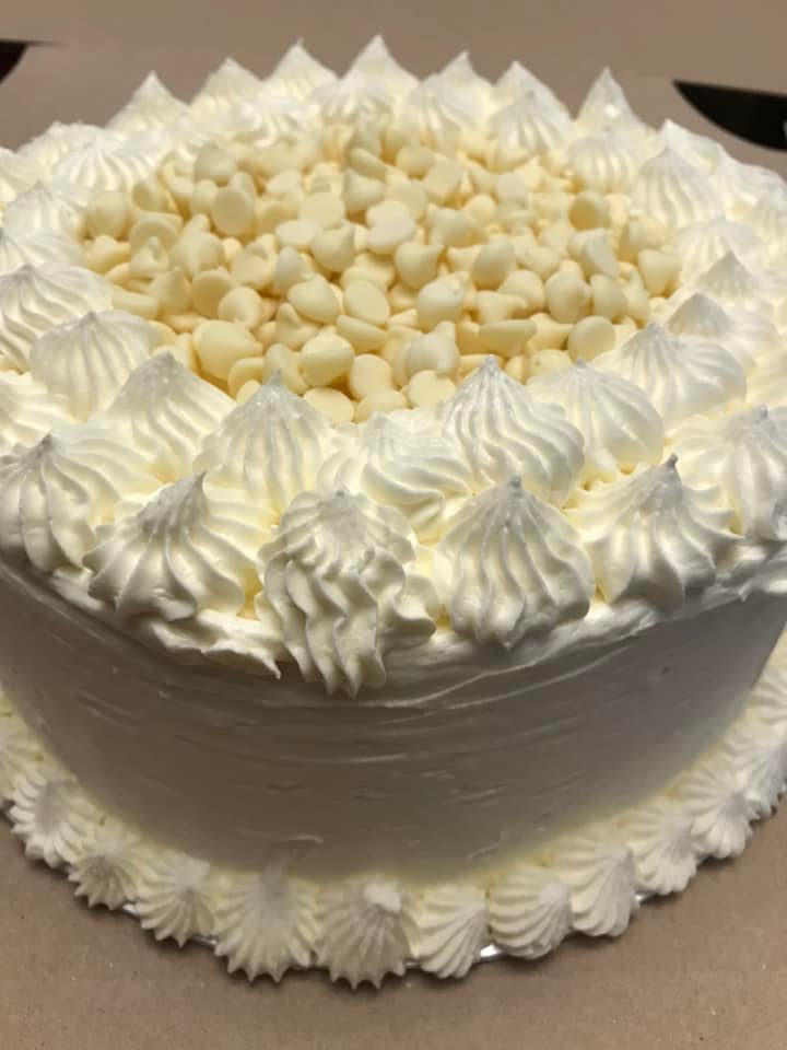 White Chocolate Cake with White Chocolate Swiss Meringue