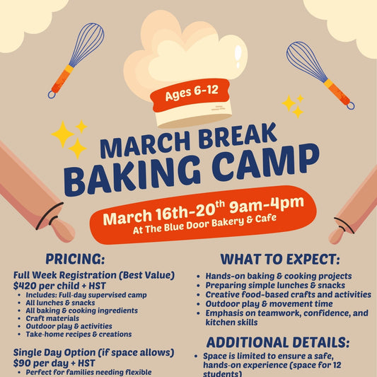 March Break Baking Camp (Ages 6-12) - FULL WEEK REGISTRATION - 16 Mar 2026