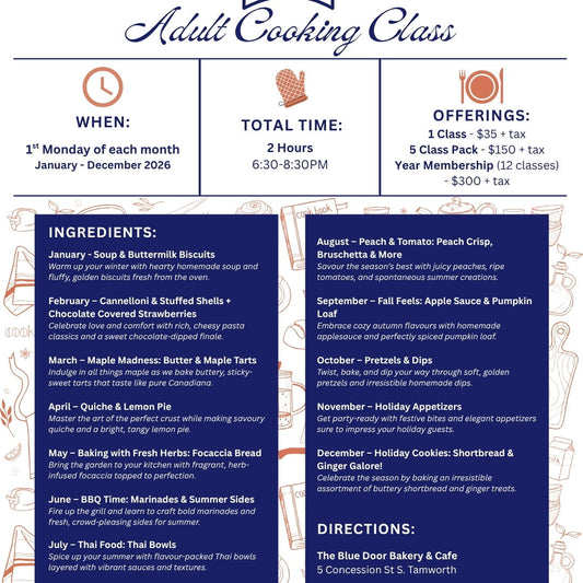 Adult Cooking Class - January - 5 Jan 2026