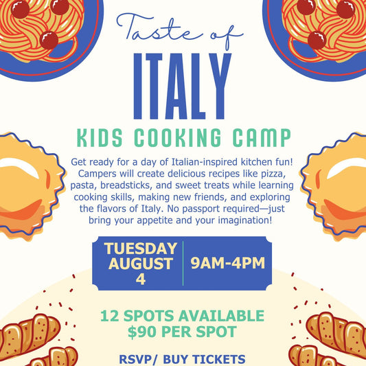 Taste of Italy Kids Cooking Camp - 4 Aug 2026